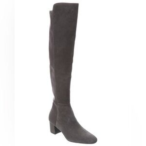 Stuart Weitzman Gillian Slate Grey Suede Over the Knee Boots